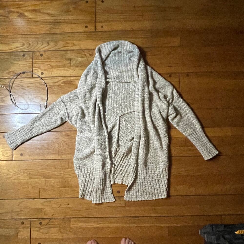 FREE PEOPLE open front shawl collar chunky ribbed knit cocoon cardigan